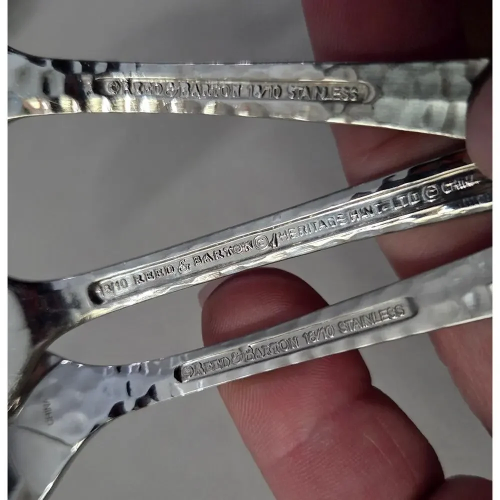 Lot 3 FORKS Reed & Barton Heritage Mint Olde English Hammered 18/10